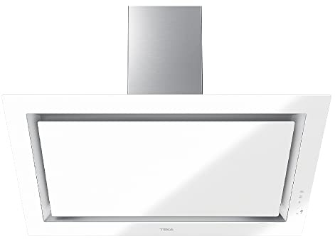 Teka DLV 98660 TOS - Campana Extractora Vertical de 90 cm, Urban Colors Edition, Función FreshAir, Campana Decorativa, Aspiración Perimetral Contour, Apertura del Panel Frontal, Color Blanco