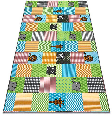 rugsx Teppich Zoo Kinderteppich für Babyzimmer, Kinderzimmer, 100x150 cm