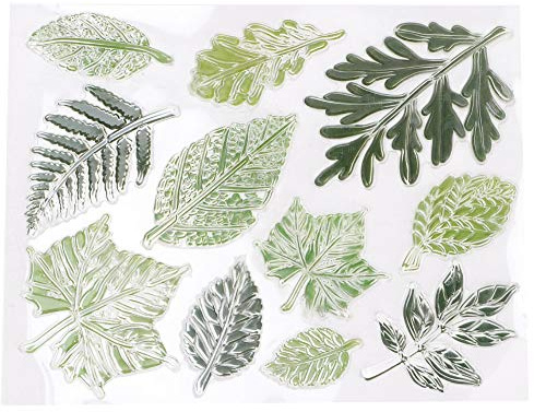 Dekaim Silikonstempel, Blumen Blätter Stempelset,Klares Stempelset, Für DIY-Dekoration, Scrapbooking, Geburtstagsalben