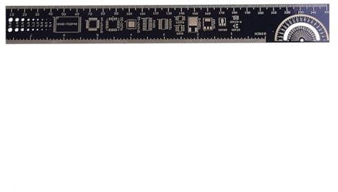 25 cm, dubbelsidig PCB-linjal set, PCB ritningslinjal med gradskiva för exakt kretskortsmätning, kondensator IC SMD-design