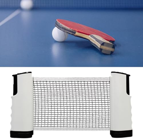 Ausziehbares Tischtennisnetz Tragbares Tischtennis Netz Retractable Ping Pong Net Justierbarer Einziehbares Netz Tischtennis Zubehör Für Tischtennis Tisch Bürotisch Esstisch (Grau Schwarz)