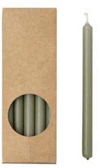 ukiyo 20er Pack Stabkerzen H:17,5 cm Ø:1,2 cm div. Farben Brenndauer 3 Stunden Kerzen Advent Weihnachten, Farbe:Eukalyptus