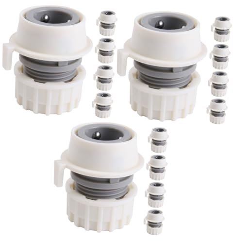 BESPORTBLE 3sets Washing Machine Adapter Pressure Washer Nozzle Hose Attachment Expandable Hose Repair Kit Double Hose Connector Washer Drain Hose Hook Hose Connector to Kitchen Tap 5pcs*3