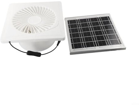 Ventilador de ventilación solar de 12 V, extractor de ventilación industrial, ventilador de aire de escape axial de 250 mm para gallineros y casas de pato