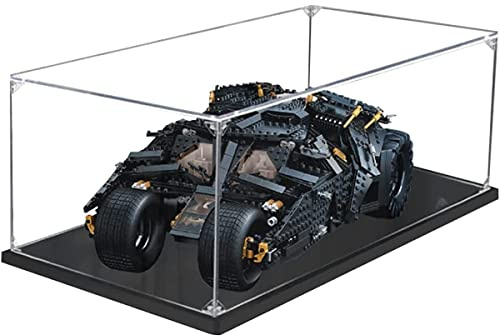Acryl-Vitrine für 76240 DC Batman Batmobile Tumbler Iconic Car, transparente, staubdichte Displaybox, 50 x 30 x 20 cm