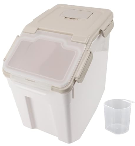 Contenitori ermetici per alimenti di grande capacità, 25 kg, per riso, cereali, farina, con misurino, soluzione ideale per la cucina
