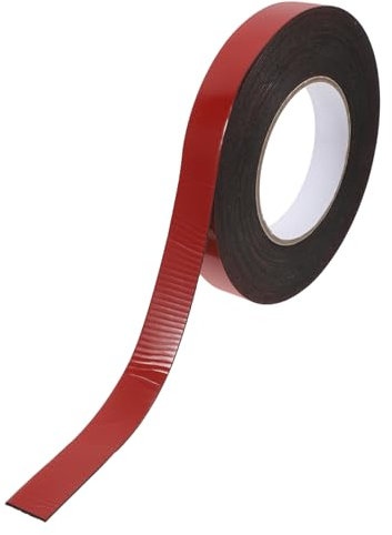 Garneck Nastro Biadesivo Nero in Pe Extra Forte, 10m X 20mm, per Montaggio su Muro, Auto e Ufficio