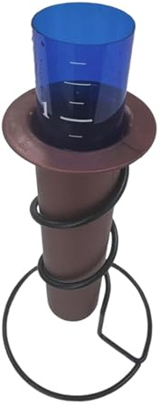misppro Pluviómetro decorativo para exteriores con escala montado en el suelo, para patio, jardín, césped