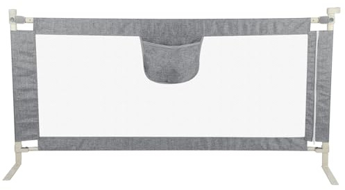 homewell Bettgitter für Kleinkinder, Bettgitter, faltbar, tragbar, höhenverstellbar, Sicherheitsbarriere für Kinder, Netzstoff (200 cm)