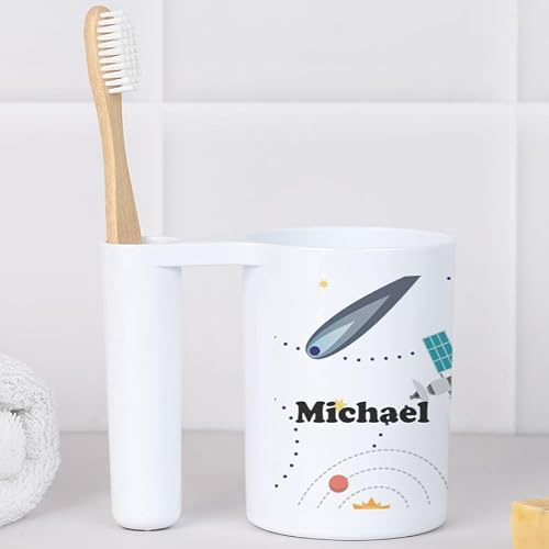 Wanapix | Gobelet pour Brosse à Dents Personnalisé | Gobelet en Plastique pour Salle de Bain | Hygiénique et Durable | Espace