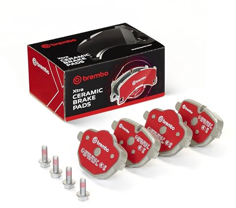 BREMBO Kit pastiglie freni Posteriore predisposto per visualizzazione avviso usura con accessori P06064NX Compatibilità con BMW X3 F25 5 Sedan F10 5 Touring F11 X3 G01, F97 X4 F26
