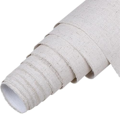 Ayztantine Rotolo Tela per Dipingere Tela Bianca Professionale Lunga 3 Metri for la Pittura Strato di a Olio Acrilico Misto Lino Primer Forniture artistiche for Artista(3meter Long Width 28cm)