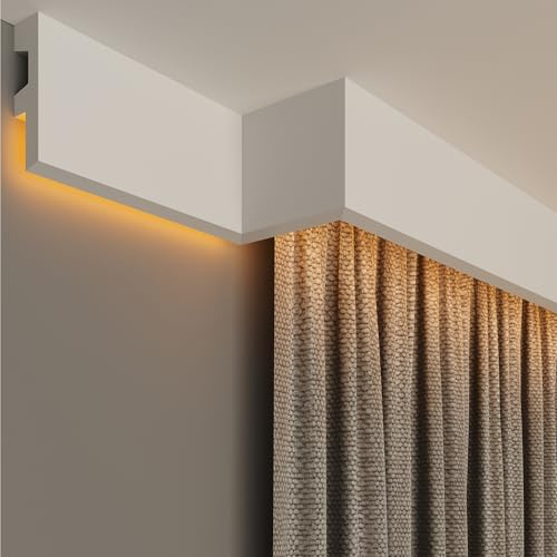 FAST DECOR Coving for Ceilings, Premium Extruded Polystyrene Cornice Coving, Lightweight Decorative Ceiling Coving Moulding, Easy DIY Installation, XPS Cornice Trim (CLD03, 6m (3 Length))