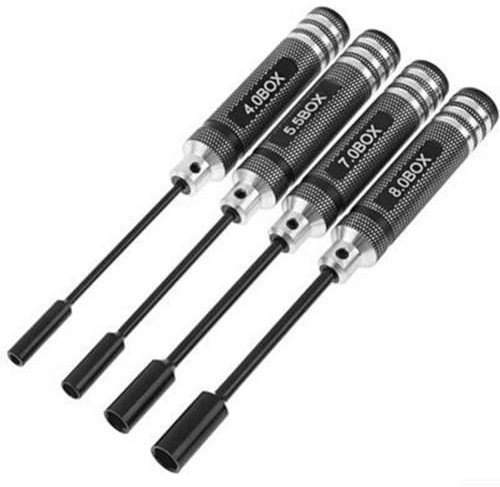 Oniissy Set di 4 cacciaviti esagonali con 4,0/5,5/7,0/8,0 mm, chiavi temprate placcate per modelli di aviazione radiocomandata e elicotteri auto telecomandate