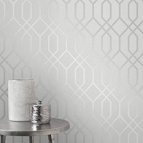 Fine Decor Quartz Trellis Silver