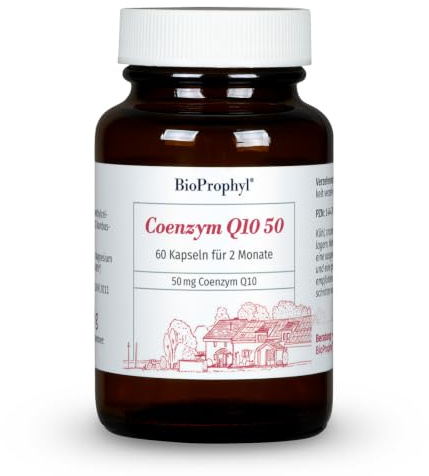 BioProphyl® Coenzym Q10 50-50 mg Coenzym Q10 fermentativ mit Magnesium und Vitamin B1-60 pflanzl. Kapseln für 2 Monate - 100% vegan
