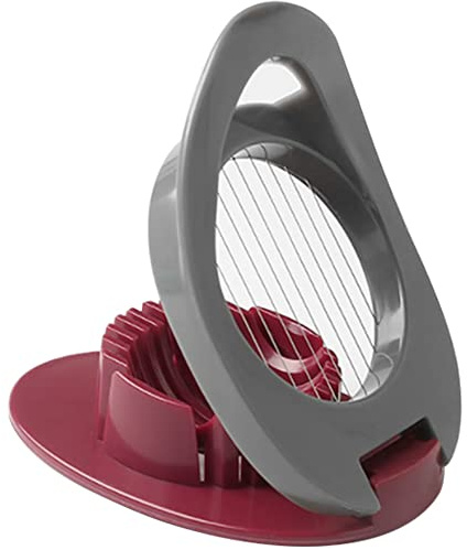 Starchef Stainless Steel Preserved Egg Ham Banana Cutter Slicer, Slice Boiled Eggs Preserved Eggs Hams Bananas Effectively（Purple）