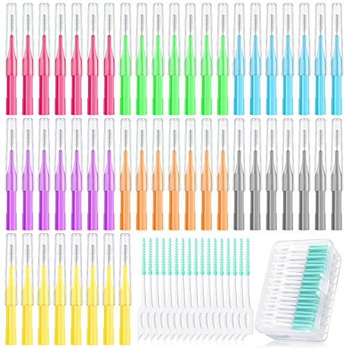 Zopeal 250 Pieces Braces Flossers Interdental Brush for Cleaner Tooth Toothpick Dental Teeth Flossing Picks Head Oral Dental Hygiene Cleaning Tool Soft Cleaners(Cute Color)