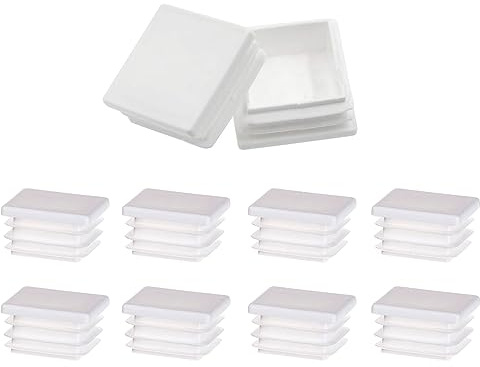 Tappi quadrati in plastica bianchi, 10 pezzi, 80 mm x 80 mm, copertura per mobili, sedie, scrivanie, tavoli, piedi, tubi, 10 pezzi