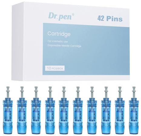 Dr. pen M8S Cartridges 10 Stück 42 Pins für Dr. pen Ultima M8S/A8S/A9/A11 | Original Dr. Pen Aufsätzen, 42 Pins für große Hautbereiche. Gleicht Teint aus, mildert ausgeprägte Linien