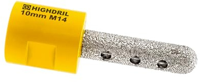 HIGHDRIL Diamant Fingerfräser - 10mm Diamant Fräser zum Vergrößern, Formen, Schleifen von Löchern, Trockenkernbohrer für Porzellan, Hartkeramik, Granit und Marmor (Runder Kreisel)