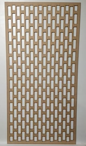 Laser Kris Grille murale décorative pour radiateur Panneau MDF 3 mm d'épaisseur Motif CG1 (non apprêté, 1200 mm x 610 mm)