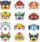Siphus Maschere Bambini Feste, 12 Pezzi Mascherine Carnevale, Patrol Cani Masks di Carta con Cavo Elastico, Gadget Compleanno Bambini, Maschere Animali per Halloween, Cosplay Party