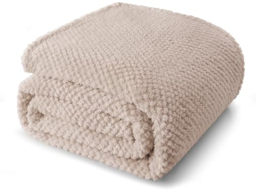 Whale Flotilla Soft Fleece Queen Size Bed Blanket, Camel