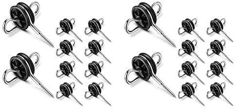 20Pcs Electric Fence Gate Handle Anchor Electric Fence Insulators Fence Wire Insulators for Electric Fence Wood Post