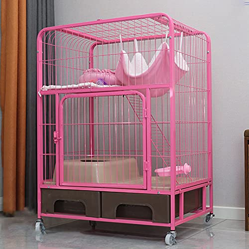 Katzenkäfig – robuste Hundebox, Stabiler Hundekäfig aus Metall, Hundehütten, Katzenhaus, zusammenklappbarer Metallkäfig für mittelgroße und große Hunde, Laufstall für Haustiere im Innen- und