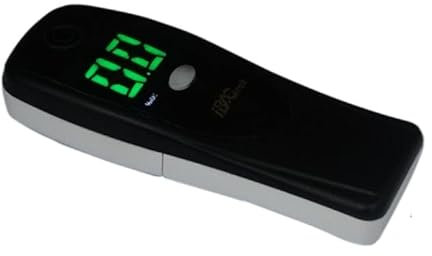 iBACheck Éthylotest Électronique, Éthylomètre portatif, Alcool Test avec écran LED numérique, 4 unités de Mesure, Alcool Test Basse Puissance et 300 Tests