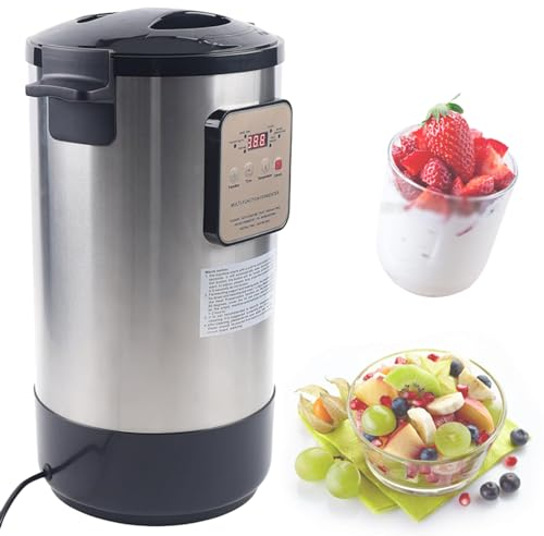 Quixnova Máquina para Hacer Yogur de 18 litros con Tiempo y Temperatura Ajustables, máquina de fermentación Comercial para Yogur, natto, arroz, Vino, Masa, vinagre de Frutas