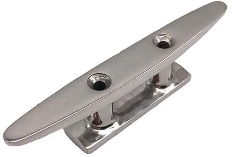 VEIBAO klappbarer Draggenanker 316 Edelstahl poliert Combo Festmacherklampe 2 Loch Hardware Boot Klampen for Marine Boot Deck Seil Krawatte Yacht praktisch und tragbar, minimaler Platzbedarf(8inch)