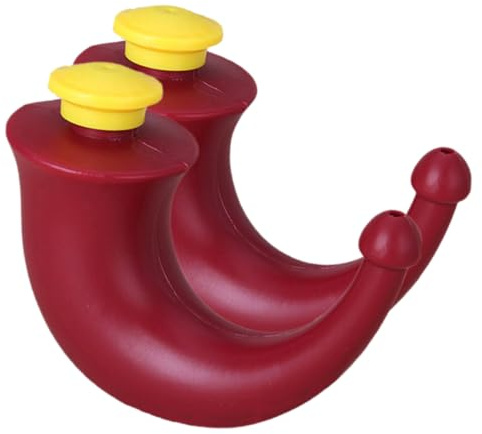 Limpiador de Lavado Nasal 2 Piezas de Plástico Rojo, Compacto | Sistema de Irrigación Nasal, Boquilla Conveniente, Uso Práctico, Portátil y Simple