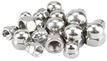 SQING 1~5 Stück M8 M10 M12 M14 M16 M20 304 A2 Edelstahl Feingewinde Hutmutter Sechskant Feinzahn dekorative Abdeckung Kuppelschraubverschluss(M12x1mm-2Pcs)