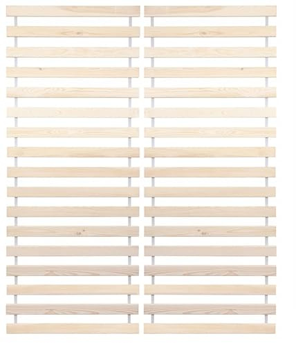 PROSBUD Lattenrost Rolllattenrost Rollrost Bettrost Aus Holz 120x200 cm Kiefernholz Holzlatten 34 Leisten Naturfarbe 240 kg Belastbar Robust Stabil