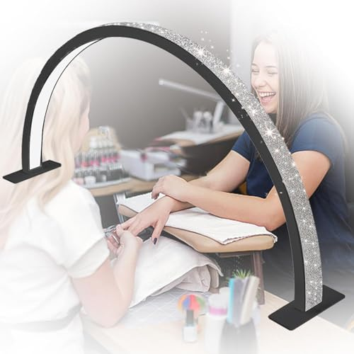 MIDUOLAI Halbmond Licht FüR Nageltisch, Halbmond Licht Mit Leuchtendem Diamant, Led-Lampe FüR Nagelkunst, WimpernverläNgerung, TäTowieren Hautpflege