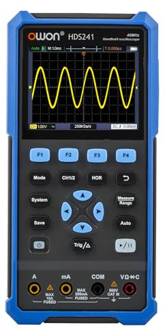 HDS241 OWON Oszilloskop Multimeter 3 IN 1 Funktion 24.000 Messwerte Multimeter 40MHz Bandbreite 100KHz Signalquellen 3.5” LCD mit 320 x 240 Pixeln