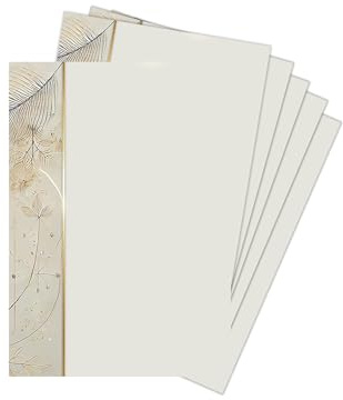 Briefpapier-Set 25 Motivpapier DIN A4 Motiv Naturfarben Elegante Federn - Naturskizzen beidseitig beschreibbar und bedruckbar für Geburtstag Jubiläum Hochzeit Menükarte Dank Geschenk