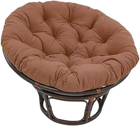 ZGantrix Papasansessel Kissen, Polster Bodenkissen für Schwenksessel, Rund Papasan Sessel, Polyrattan Sessel Durchmesser 100 cm und Kissenstärke 10-12cm,60 * 60cm Khaki