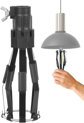 Extractor bulbo telescopico - cambio di lampadina a lungo raggio, strumento pratico | Bulbi facilmente rotti, dispositivo sicuro per soffitti alti, lampade a LED e compatibile alogena