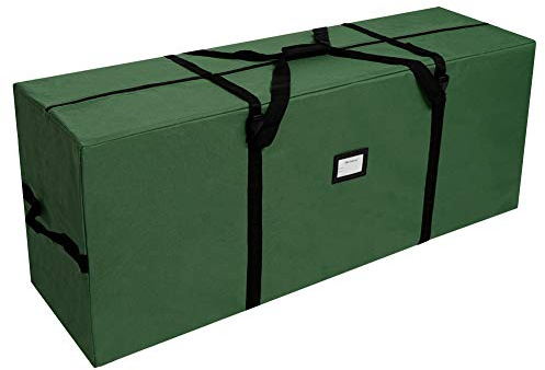 GUDELAK Weihnachtsbaum Aufbewahrung, passend für bis zu 2,3 m große Weihnachtsbäume, robuste 600D Oxford-Weihnachtsbaum Tasche, grüne Tannenbaum Tasche zur Aufbewahrung von (127 x 50 x 38 cm)