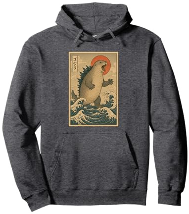 Seal The Great Wave off Kanagawa Pullover Hoodie