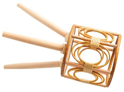 Handgewebter Rattan-Pflanzenständer, moderner Indoor-Boden-Pflanzgefäß mit Holzbeinen für Wohnzimmer, Schlafzimmer, Balkon, große Größe