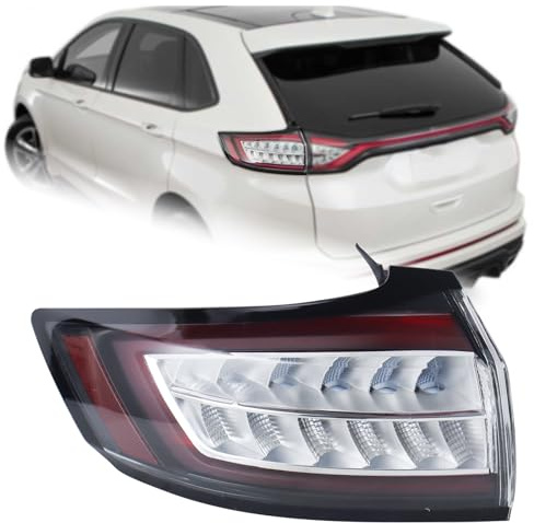 Duolctrams W/O DRL USA Type LED Tail Light Rear Lamp Assembly Compatible with 2015-2018 Ford Edge Left Driver Side
