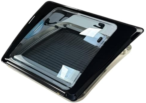 Shield Autocare Premium Bulkhead Curved Window for Camper & Horsebox Luton Over Head Cabin Cab with Blackout Blinds, Fly Net Screen, 695mm x 927mm