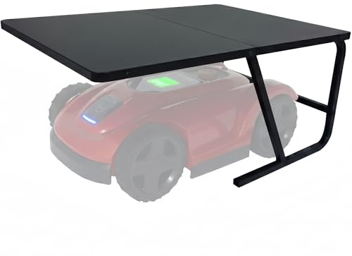 Mähroboter Garage Rasenmäher Roboter Garage - 80x54x45cm Metall Mährobotergarage für Schatten und Regenschutz - Schwarz