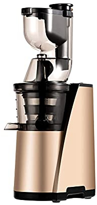 150W Commercial Slow Masticating Juicer with Quiet Motor Non-Drip Spout Easy Clean (Gold)