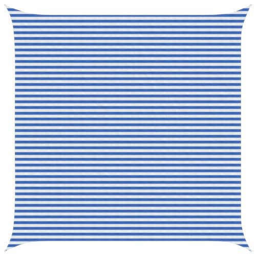vidaXL Telo Ombra Blu e Bianco 5 x 5 m HDPE