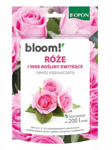 Concime per rose e piante fiorite 200g - fertilizzante idrosolubile terra e vaso